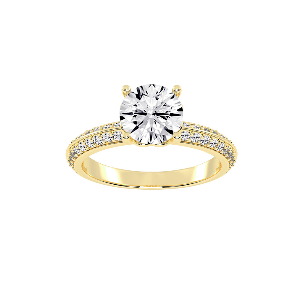 Elegant Diamond Channel Set Engagement Ring