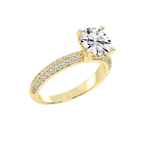 Elegant Diamond Channel Set Engagement Ring