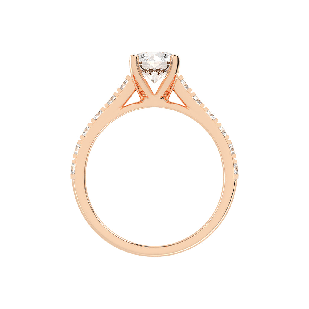 Eternora  four prong round cut engagement ring