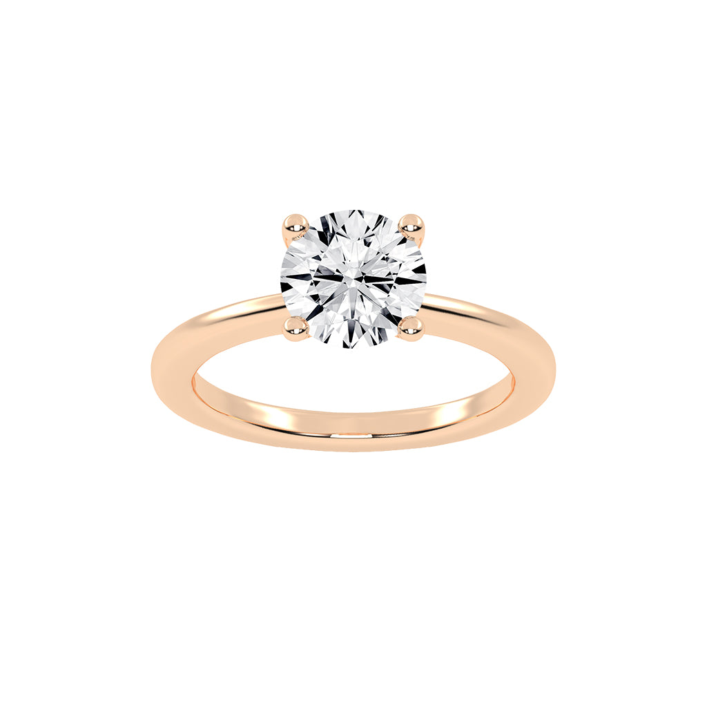 Soliantis round prong solitaire lab diamond ring