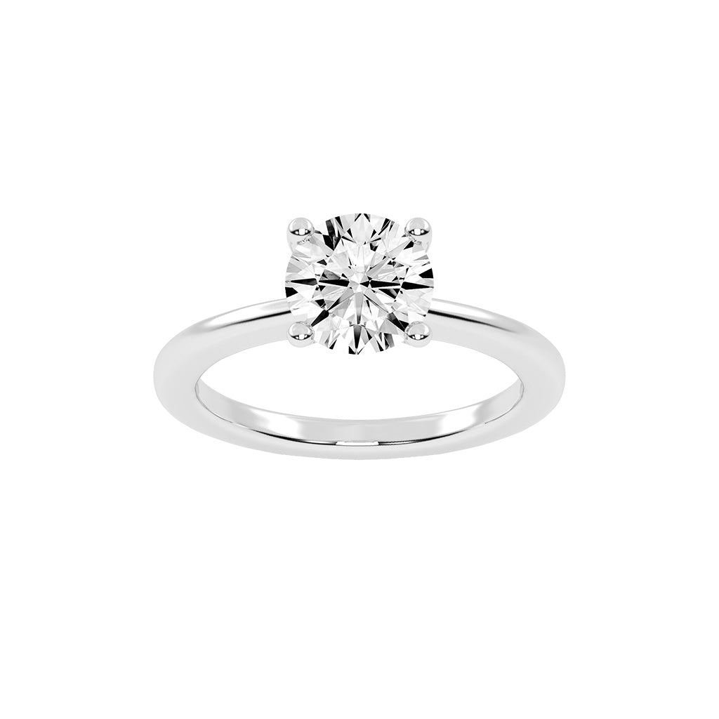 Soliantis round prong solitaire lab diamond ring