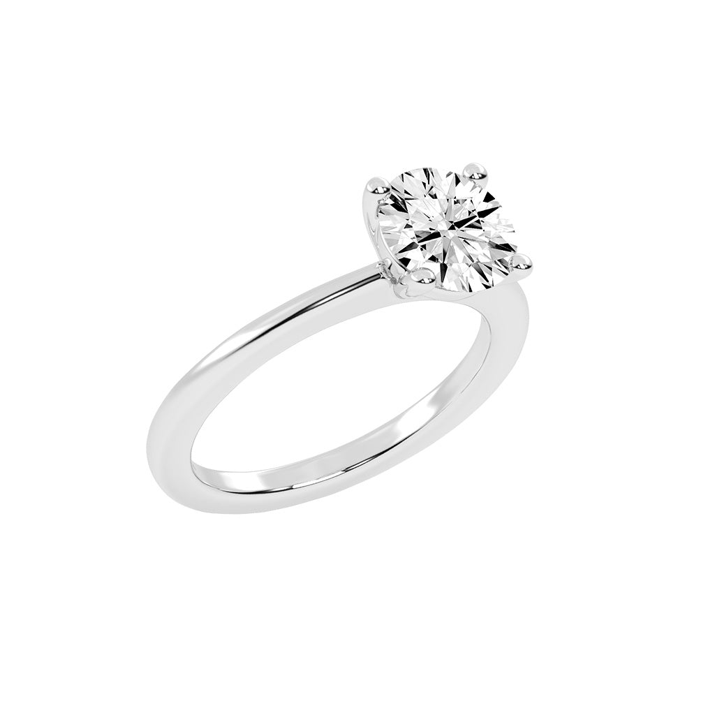 Soliantis round prong solitaire lab diamond ring