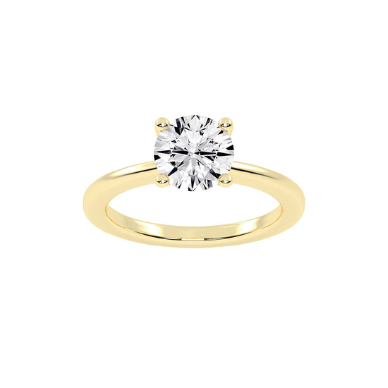 Soliantis round prong solitaire lab diamond ring