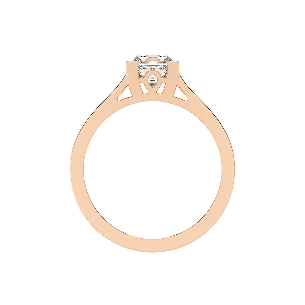 Soladria Split shank princess cut lab diamond ring