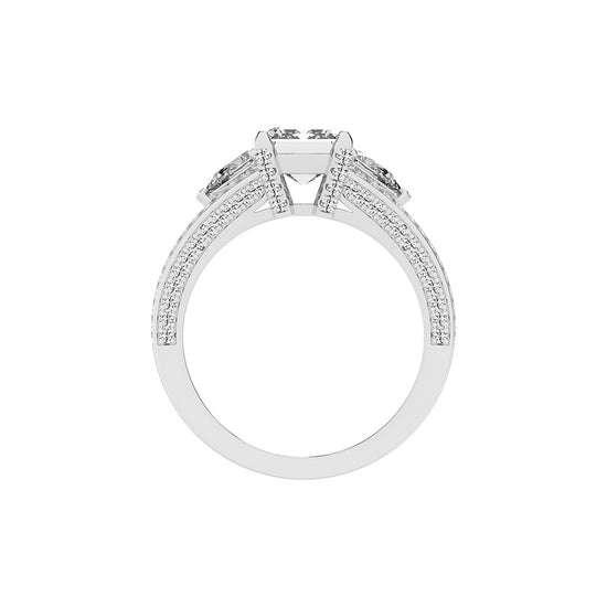 Amorian Split shank emerald cut classic lab diamond ring