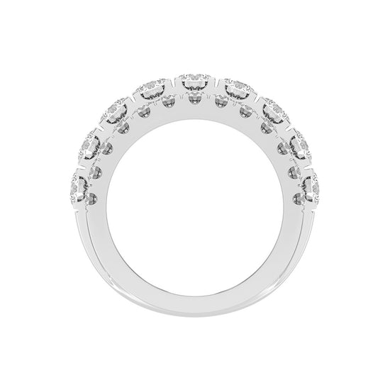 Glimora pave 3 Row style eternity lab diamond ring