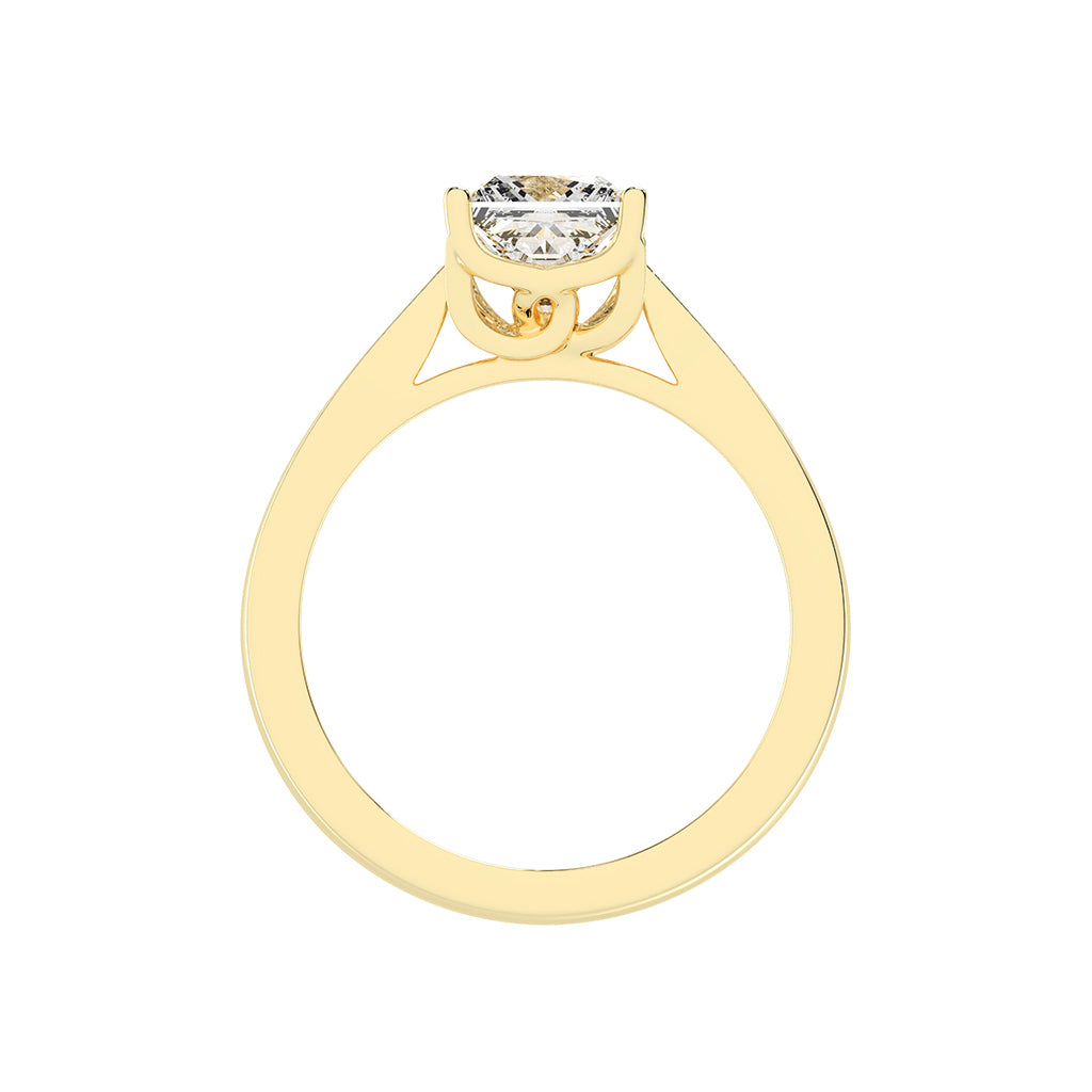 Soloneva Princess cut solitaire lab diamond ring