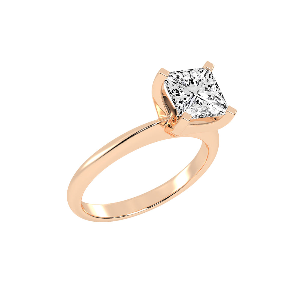 Solavesta Peg head princess cut lab diamond ring