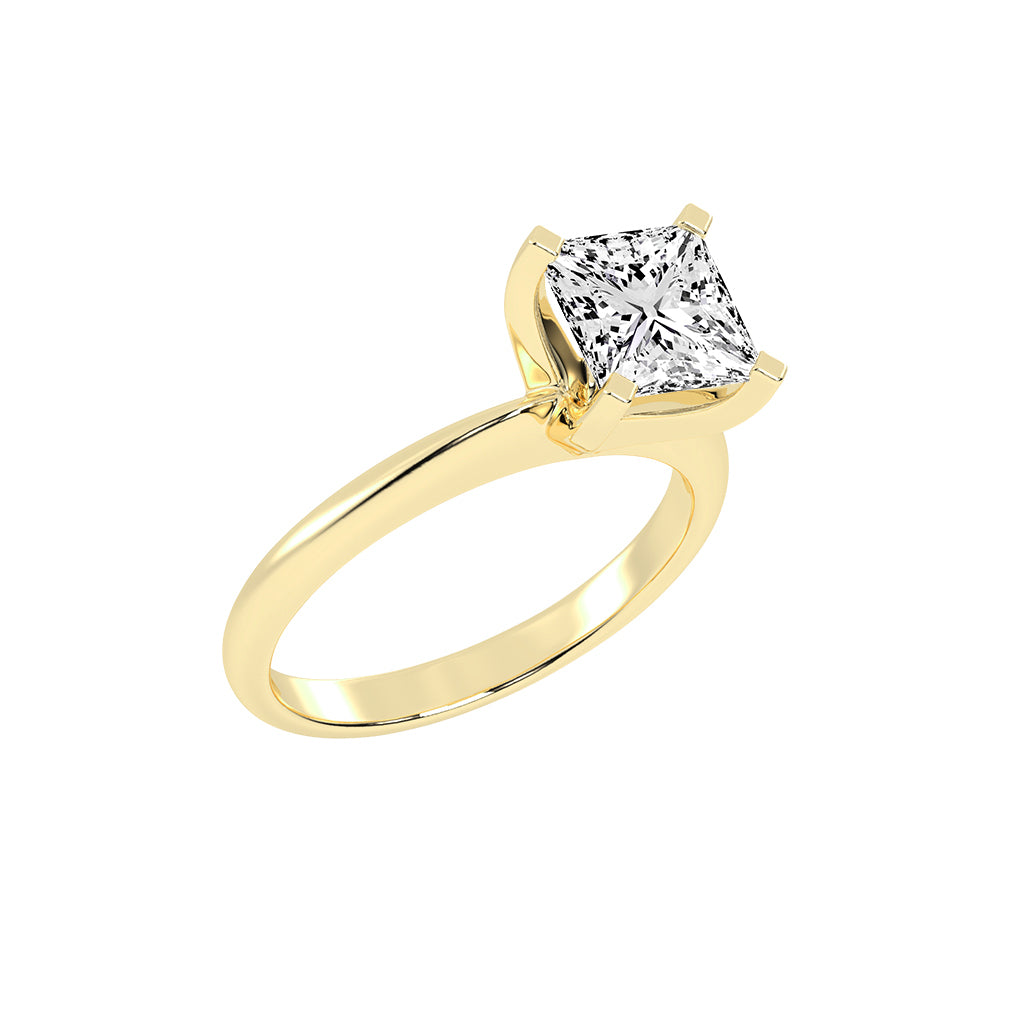 Solavesta Peg head princess cut lab diamond ring