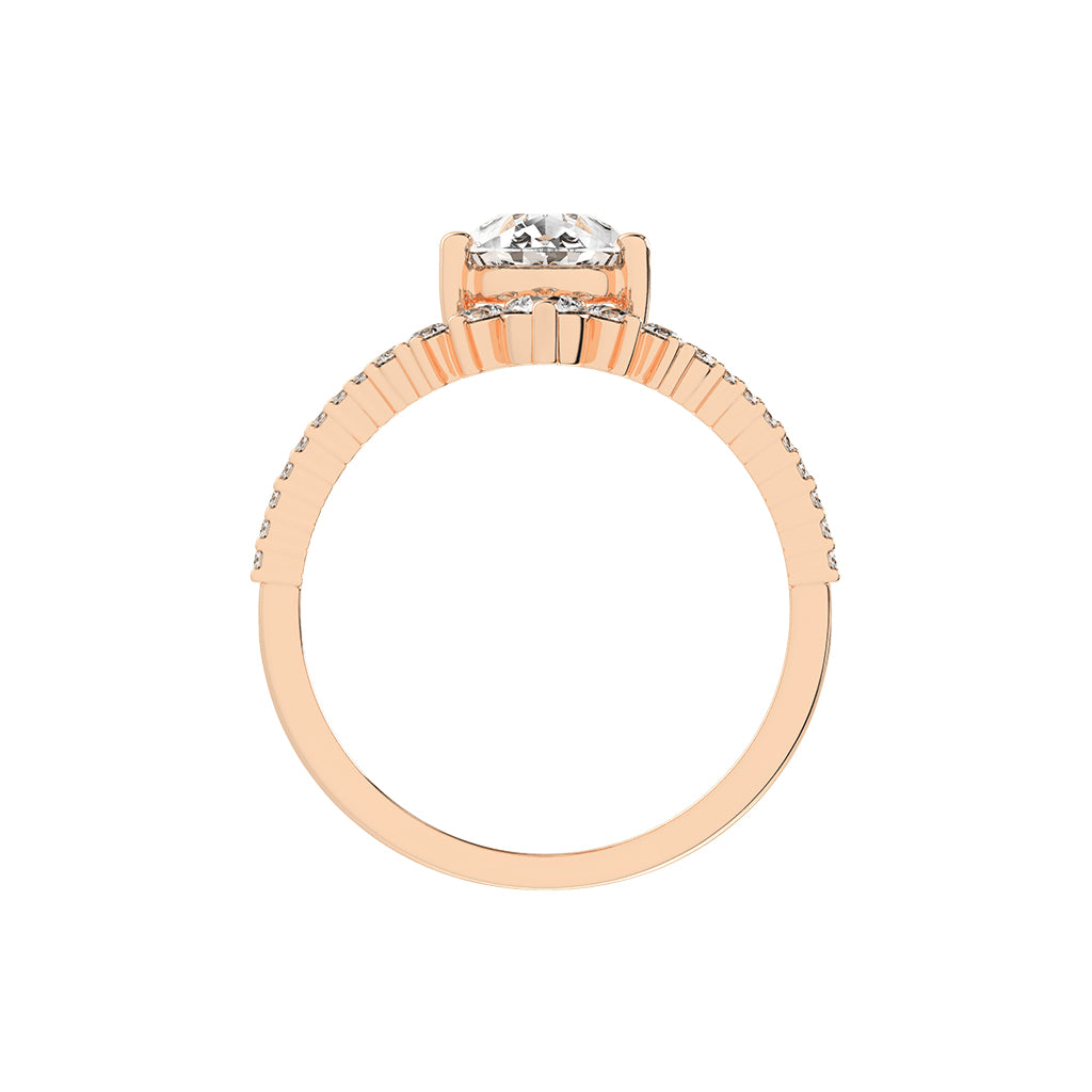 Orivane Split shank Pear cut classic lab diamond ring