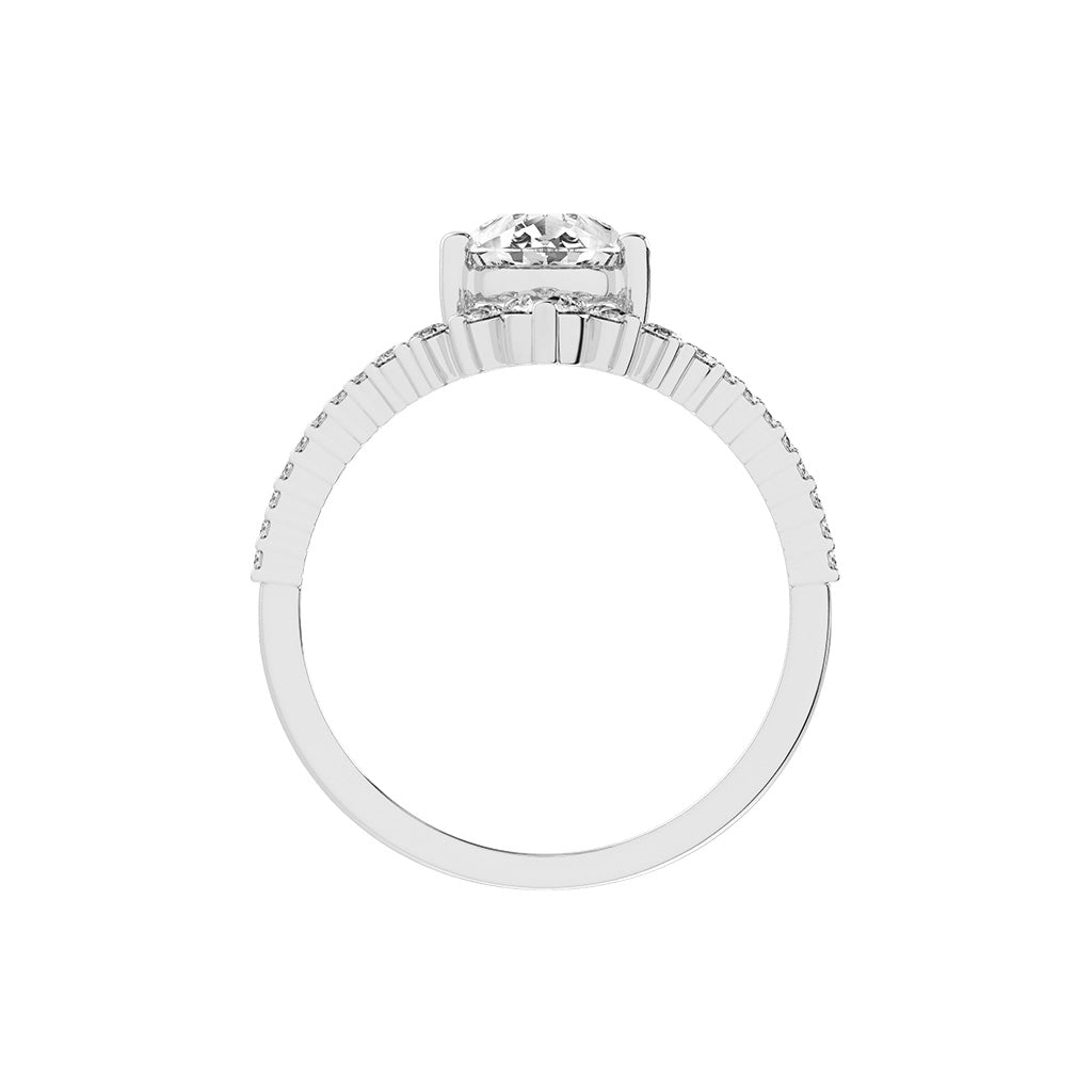 Orivane Split shank Pear cut classic lab diamond ring