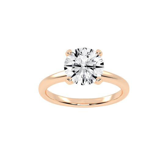 Solensia round cut solitaire lab diamond ring