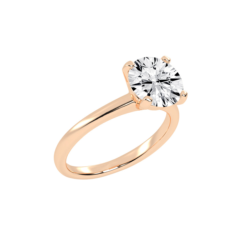Solensia round cut solitaire lab diamond ring