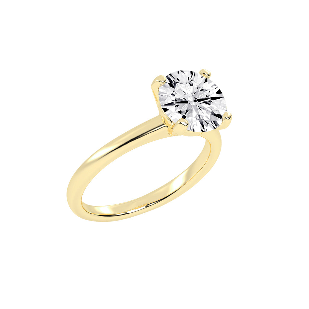 Solensia round cut solitaire lab diamond ring