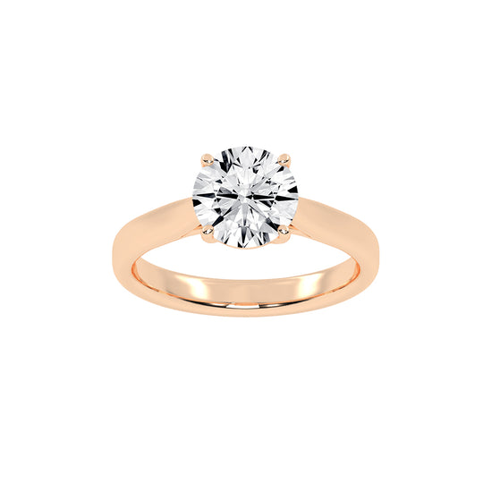 Solandrea round cut solitaire lab diamond ring