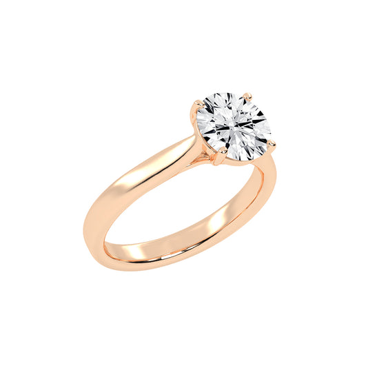 Solandrea round cut solitaire lab diamond ring