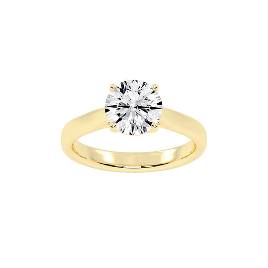 Solandrea round cut solitaire lab diamond ring