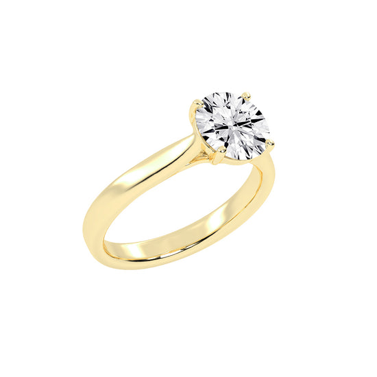 Solandrea round cut solitaire lab diamond ring
