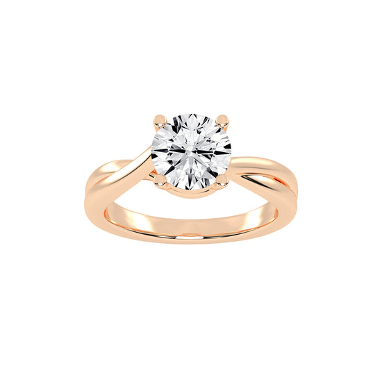 Solterione  round cut solitaire lab diamond ring