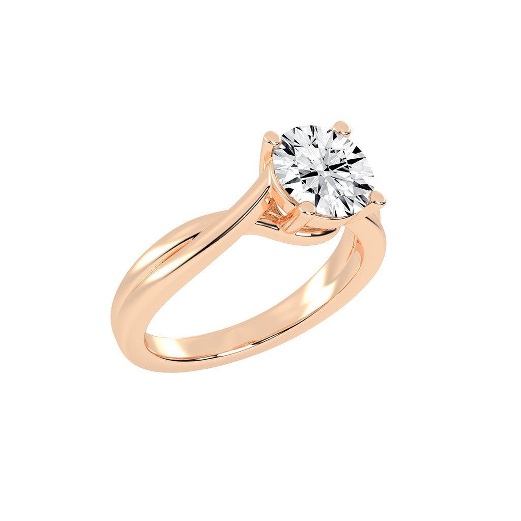 Solterione  round cut solitaire lab diamond ring