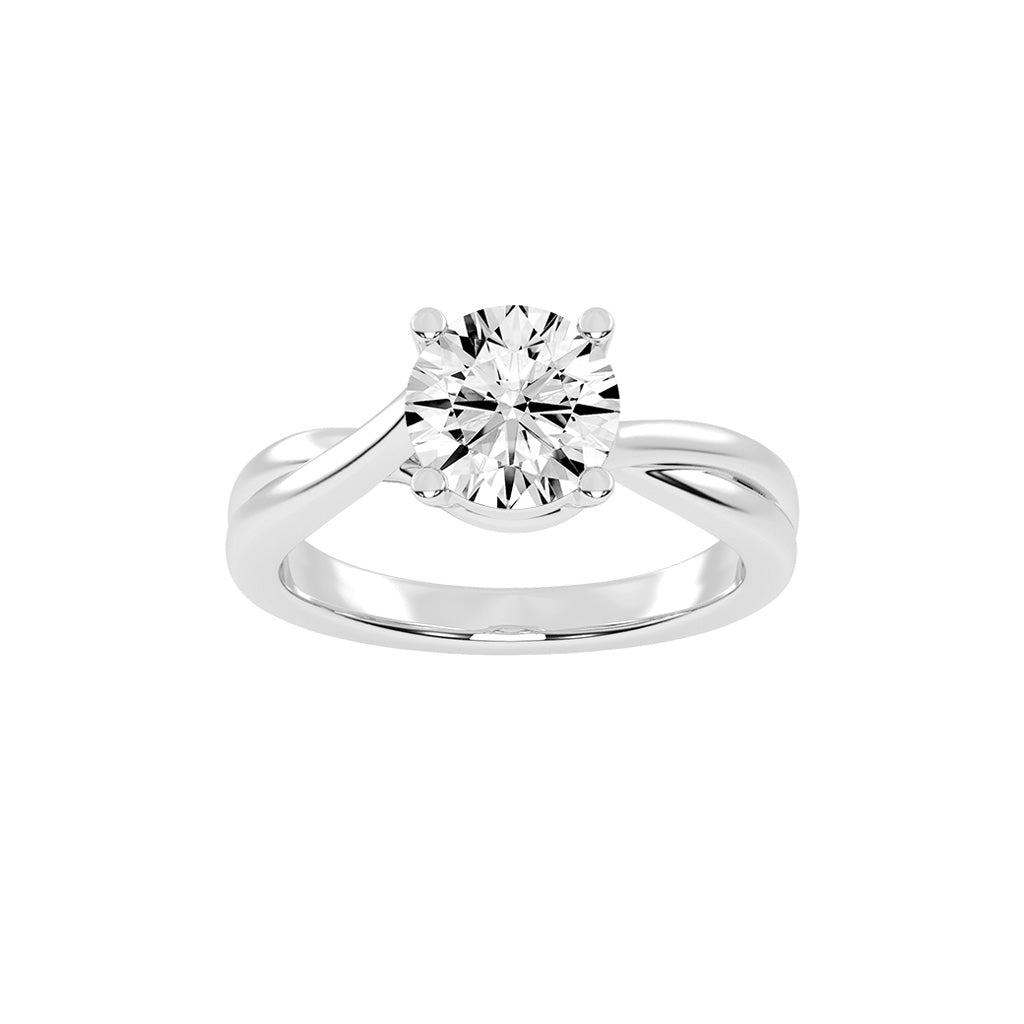 Solterione  round cut solitaire lab diamond ring