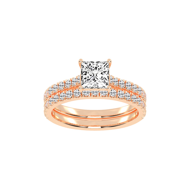 Everique  princess cut engagement lab diamond ring