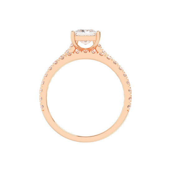 Everique  princess cut engagement lab diamond ring