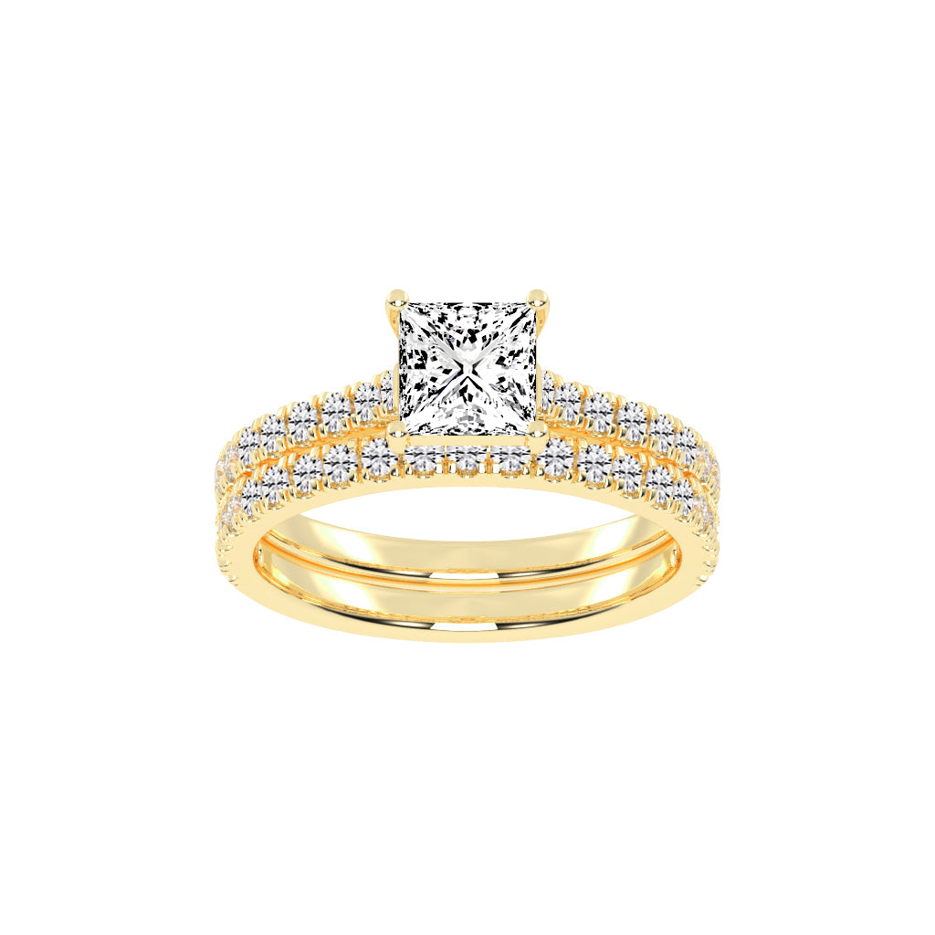 Everique  princess cut engagement lab diamond ring