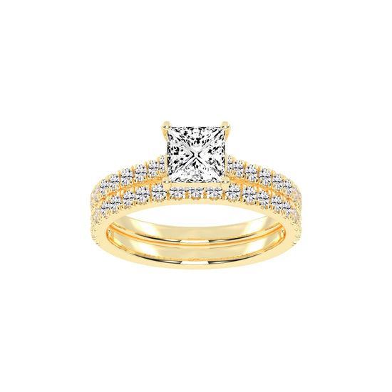 Everique  princess cut engagement lab diamond ring