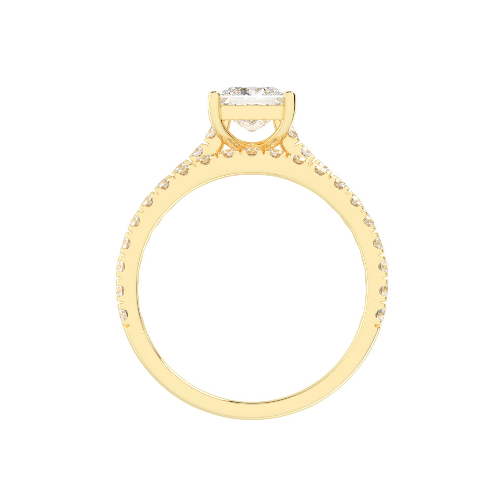 Everique  princess cut engagement lab diamond ring