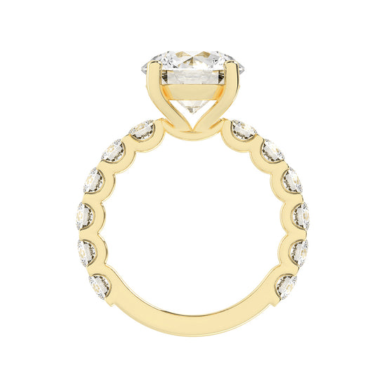 Sidoline Round Cut Side Stone Lab Diamond Ring