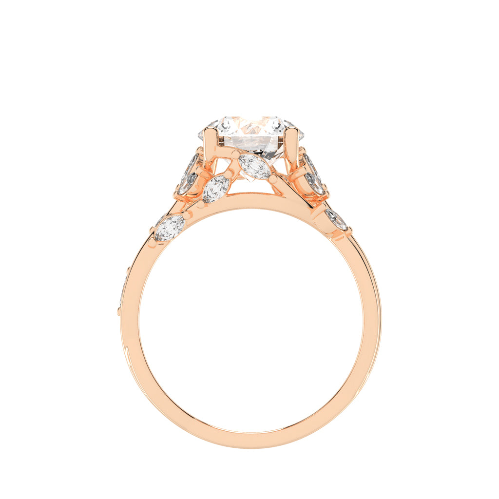 Luxevara Braided Round Cut Classic Lab Diamond Ring