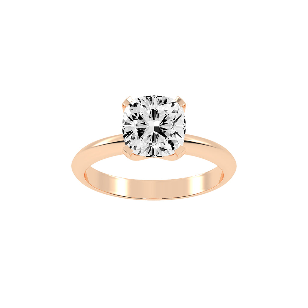 Solindaire Cushion Cut Solitaire Lab Diamond Ring