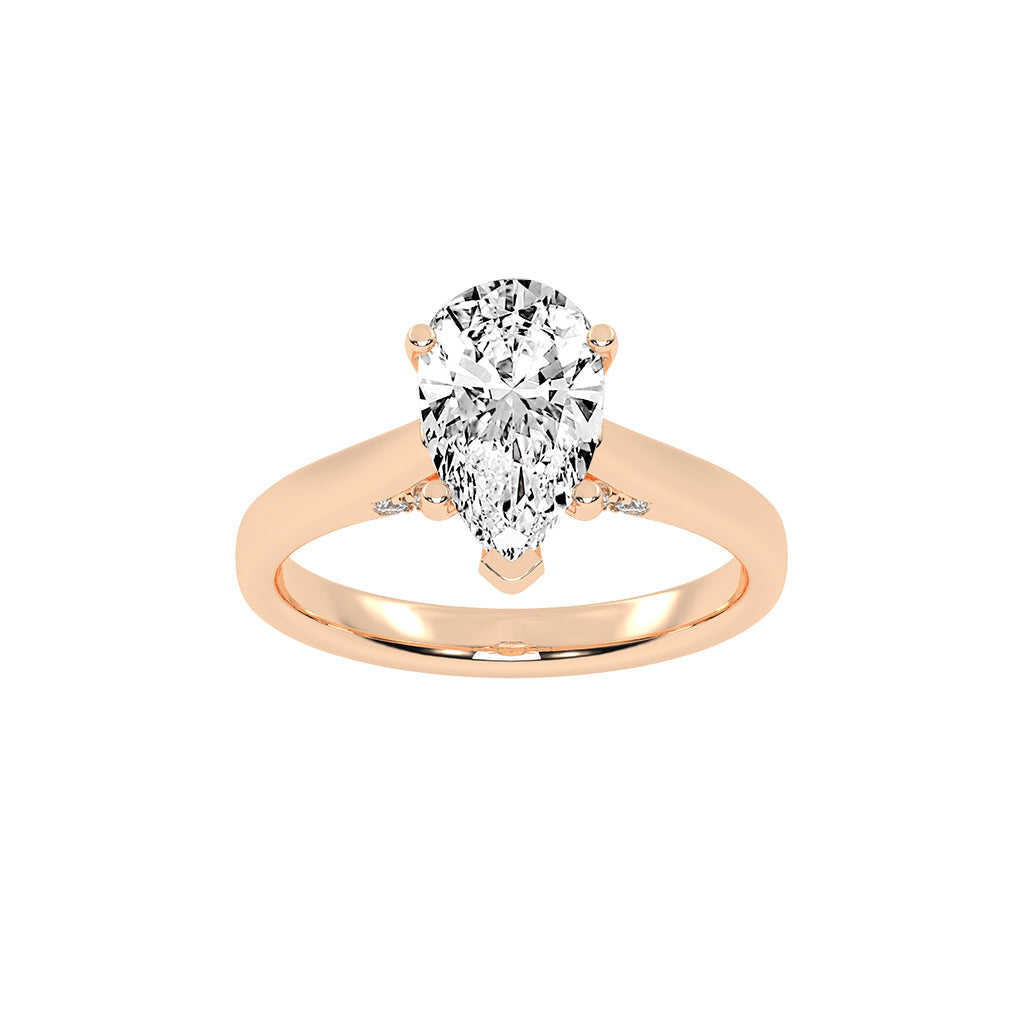 Sidaria Pear Cut Seven Surprise Lab Diamond Ring