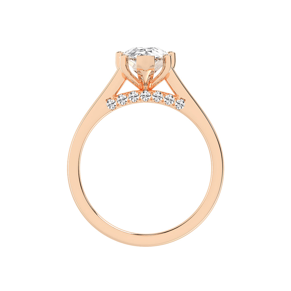 Sidaria Pear Cut Seven Surprise Lab Diamond Ring