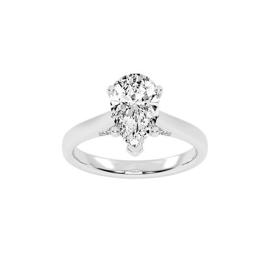 Sidaria Pear Cut Seven Surprise Lab Diamond Ring