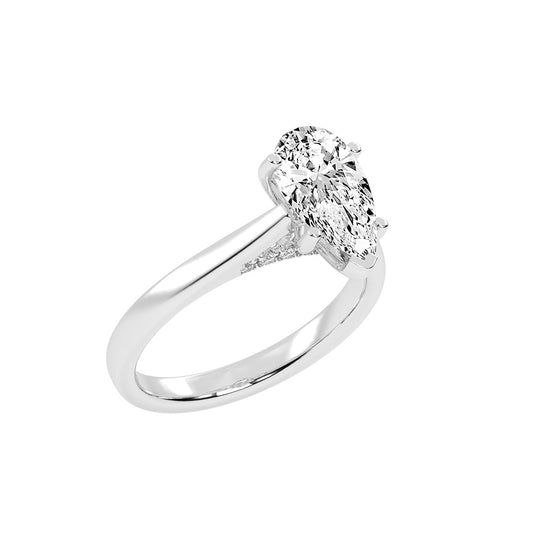 Sidaria Pear Cut Seven Surprise Lab Diamond Ring