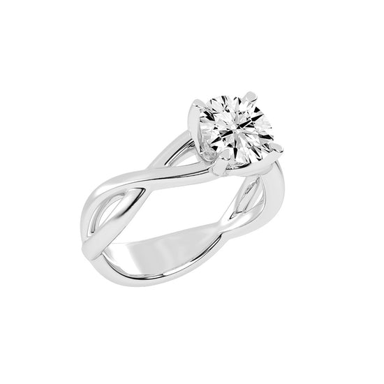 Solaceia Unique Style Round Cut Lab Diamond Ring