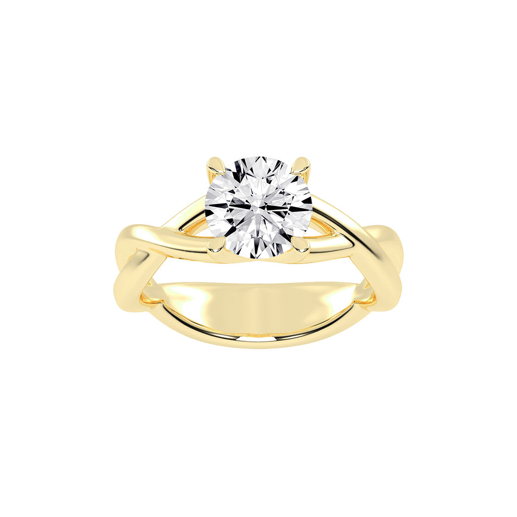Solaceia Unique Style Round Cut Lab Diamond Ring