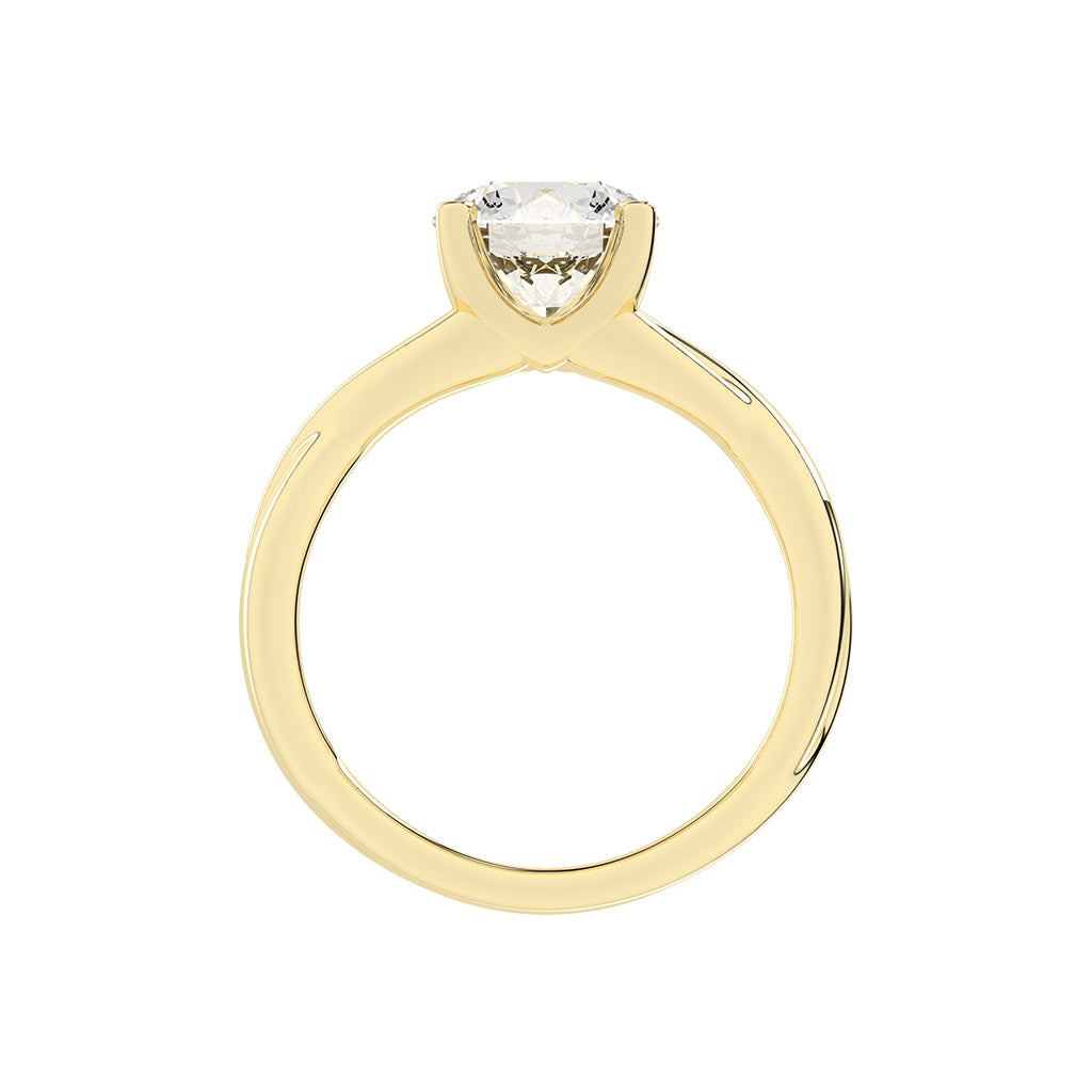Solaceia Unique Style Round Cut Lab Diamond Ring