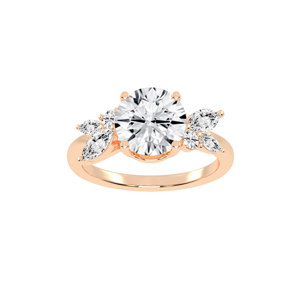 Venara Four Prong Round Cut Classic Lab Diamond Ring