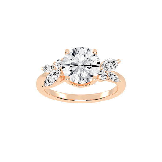 Venara Four Prong Round Cut Classic Lab Diamond Ring