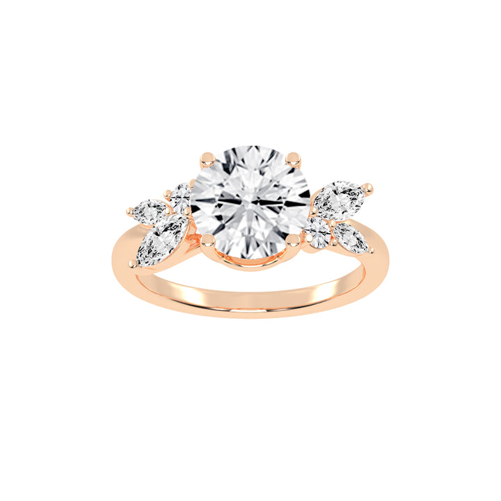 Venara Four Prong Round Cut Classic Lab Diamond Ring