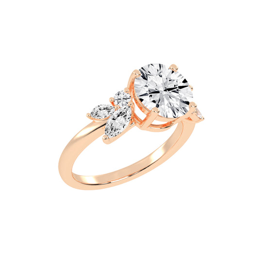 Venara Four Prong Round Cut Classic Lab Diamond Ring