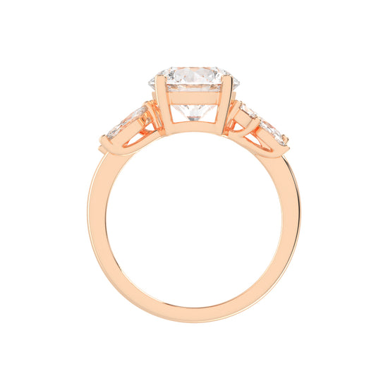 Venara Four Prong Round Cut Classic Lab Diamond Ring