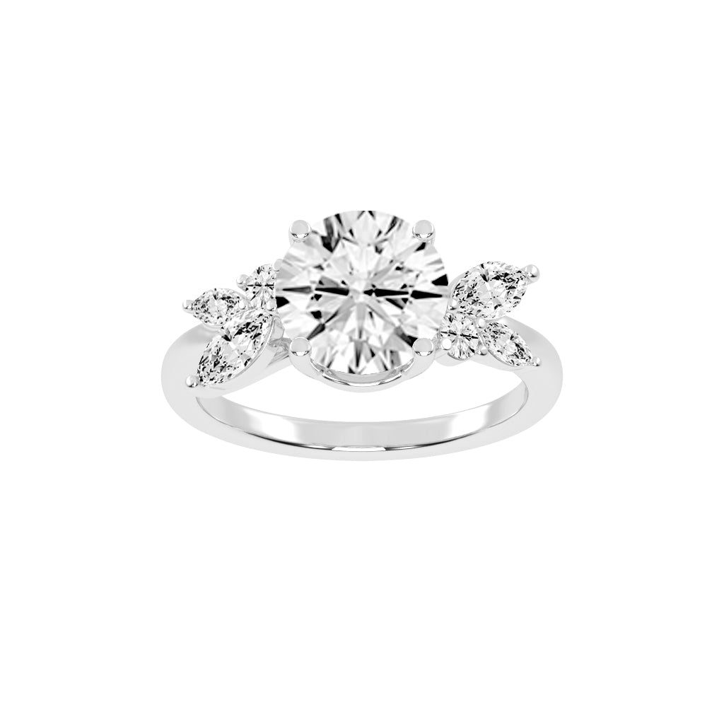 Venara Four Prong Round Cut Classic Lab Diamond Ring