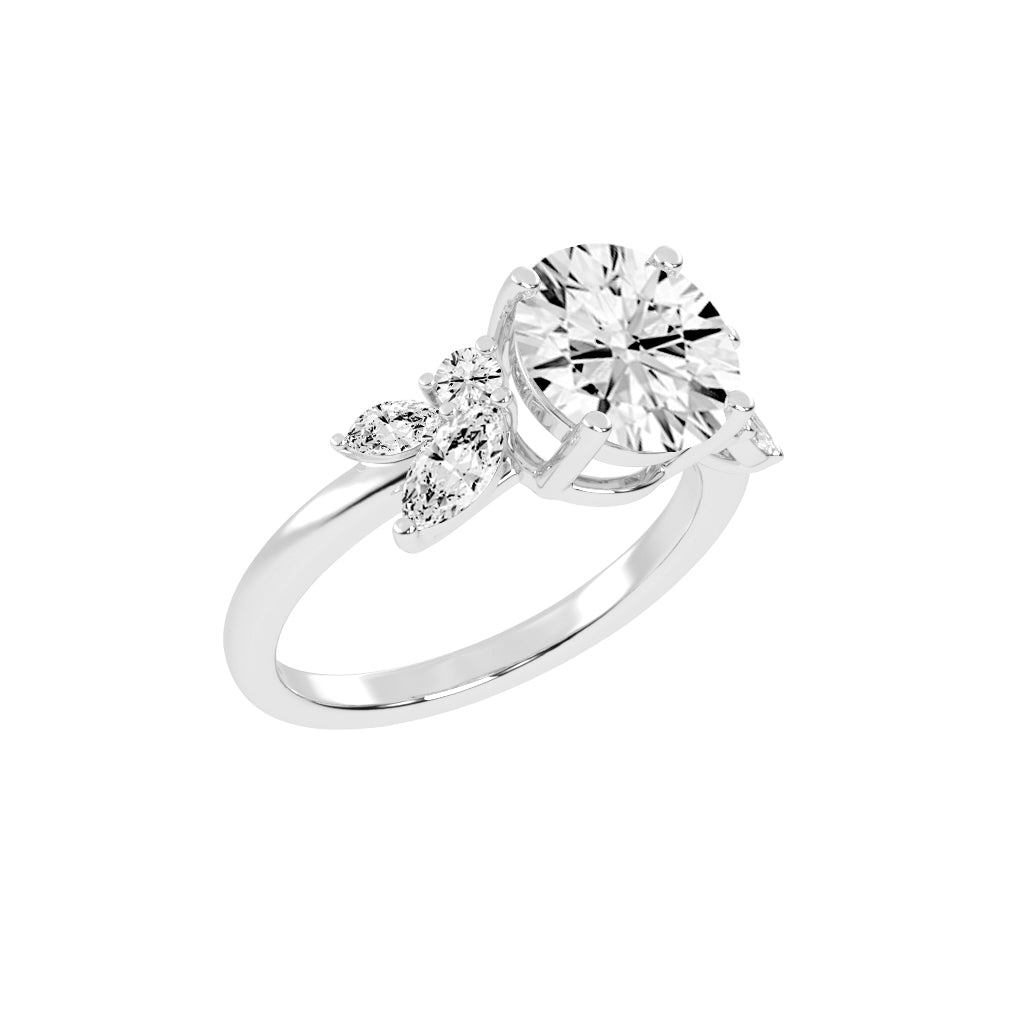 Venara Four Prong Round Cut Classic Lab Diamond Ring
