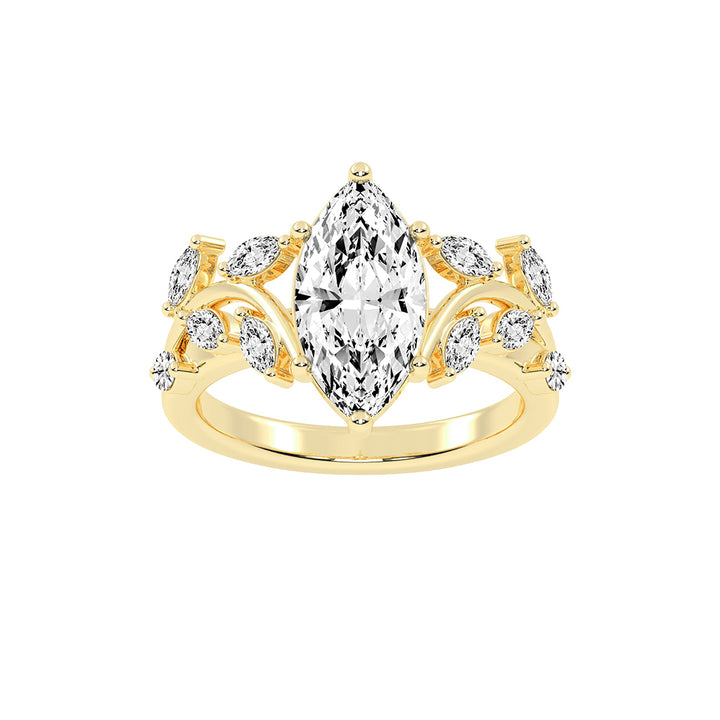 Stellara Six Prong Marquise Cut Classic Lab Diamond Ring