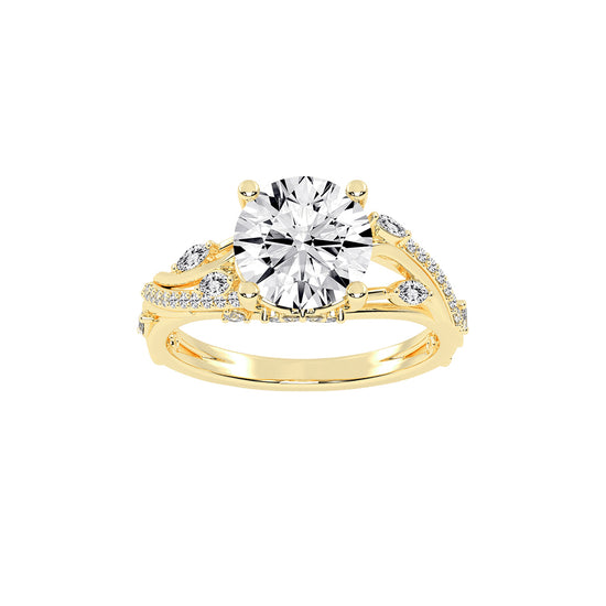 Excellia Braided Round Cut Classic Lab Diamond Ring