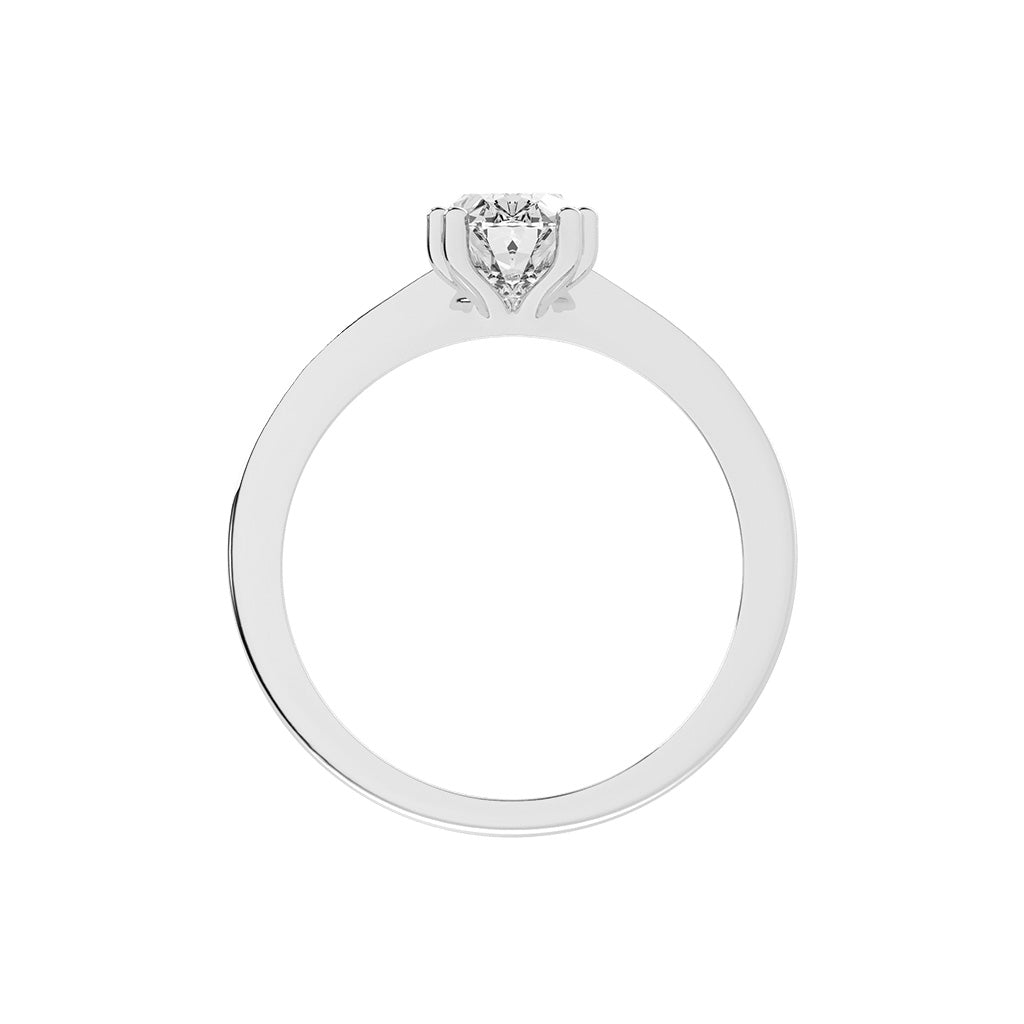 Solifaire Double Prong Oval Cut Solitaire Lab Diamond Ring